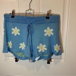 NWT Beach Riot Women’s Balboa Short Spring Daisy Blue Lounge Sweatpant Size M